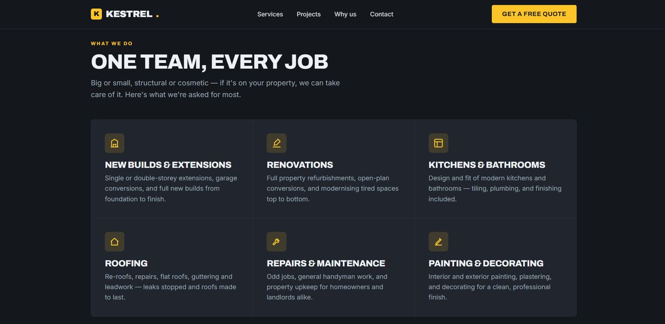 Kestrel — services